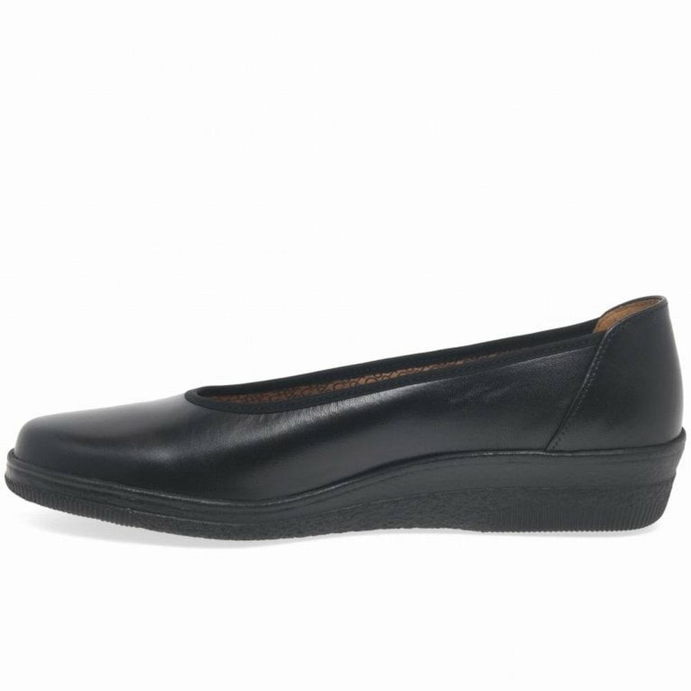 Ballerinas Gabor Piquet Anchos Fit Mujer Negras | ES0001972