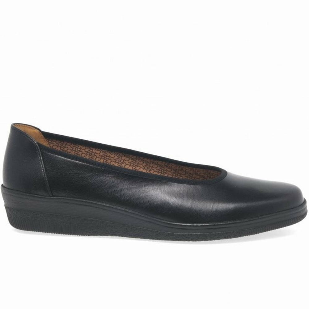 Ballerinas Gabor Piquet Anchos Fit Mujer Negras | ES0001972