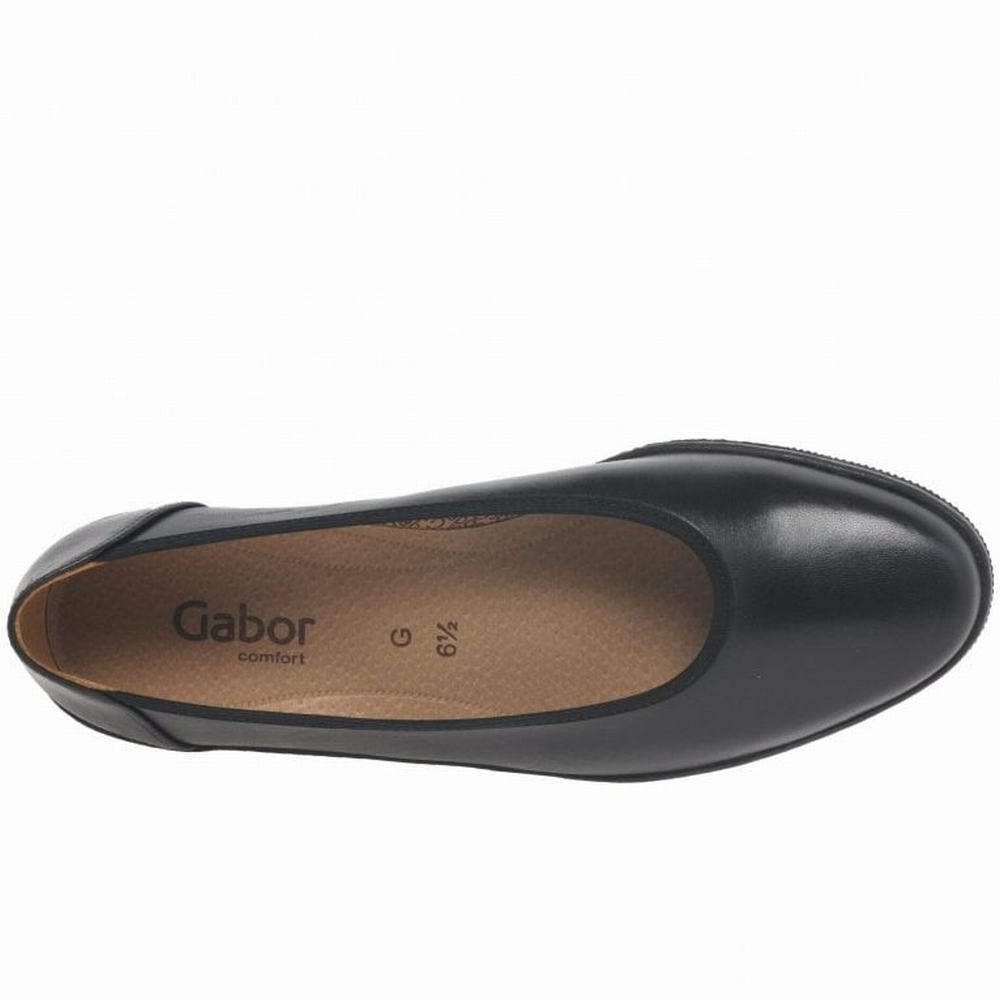 Ballerinas Gabor Piquet Anchos Fit Mujer Negras | ES0001972