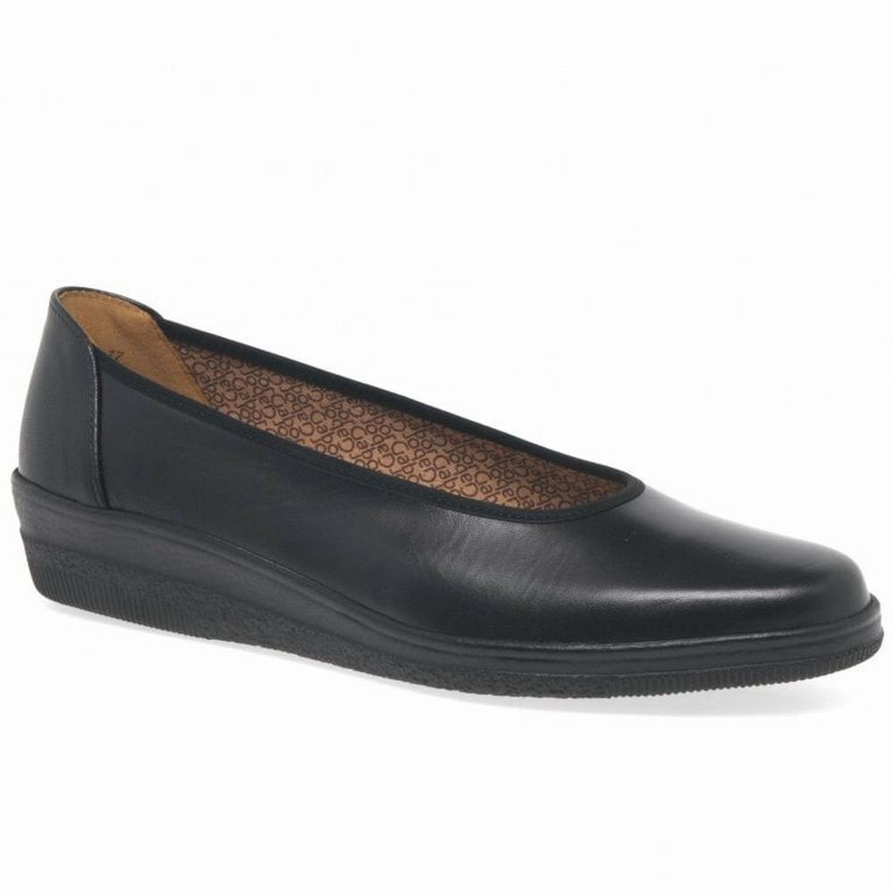 Ballerinas Gabor Piquet Anchos Fit Mujer Negras | ES0001972