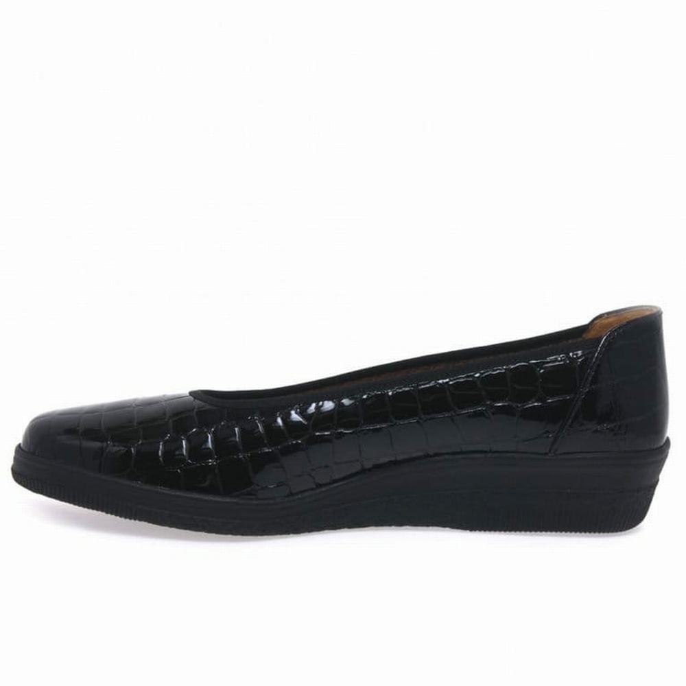 Ballerinas Gabor Piquet Anchos Fit Mujer Negras | ES0001973