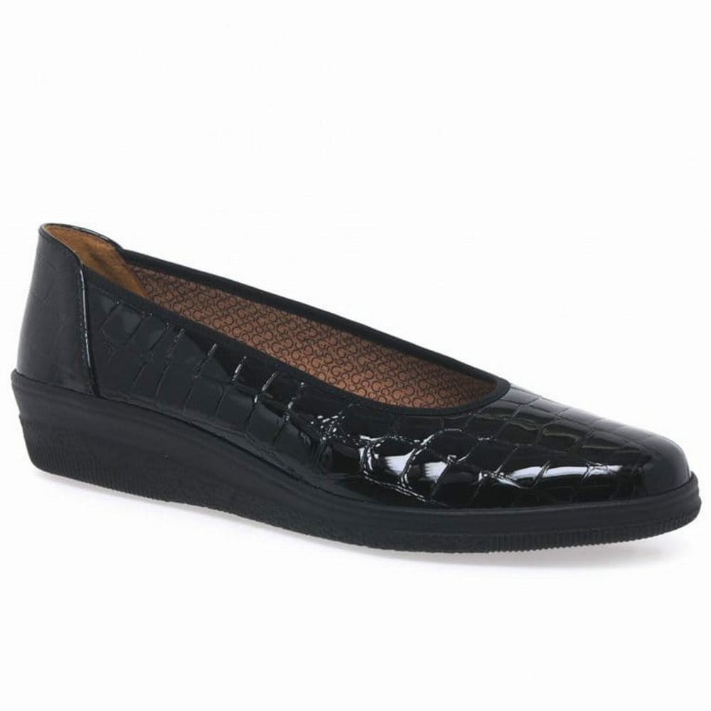 Ballerinas Gabor Piquet Anchos Fit Mujer Negras | ES0001973