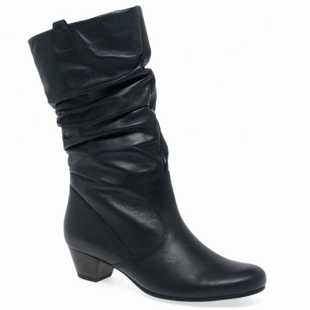 Botas Hasta La Rodilla Gabor Rachel Cuero Anchos Fitting Mujer Negras | ES0002986