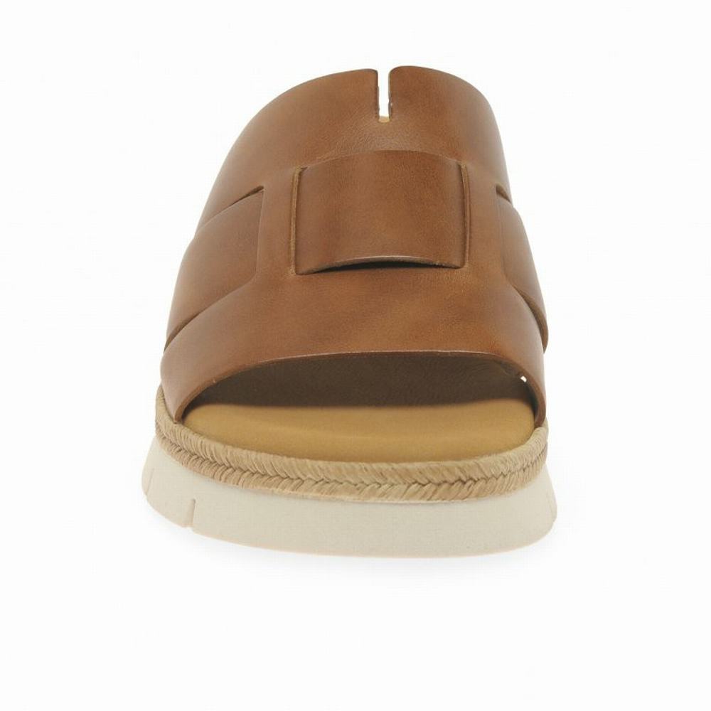 Sandalias Cuña Gabor League Mule Sandals Mujer Marrones | ES0002195