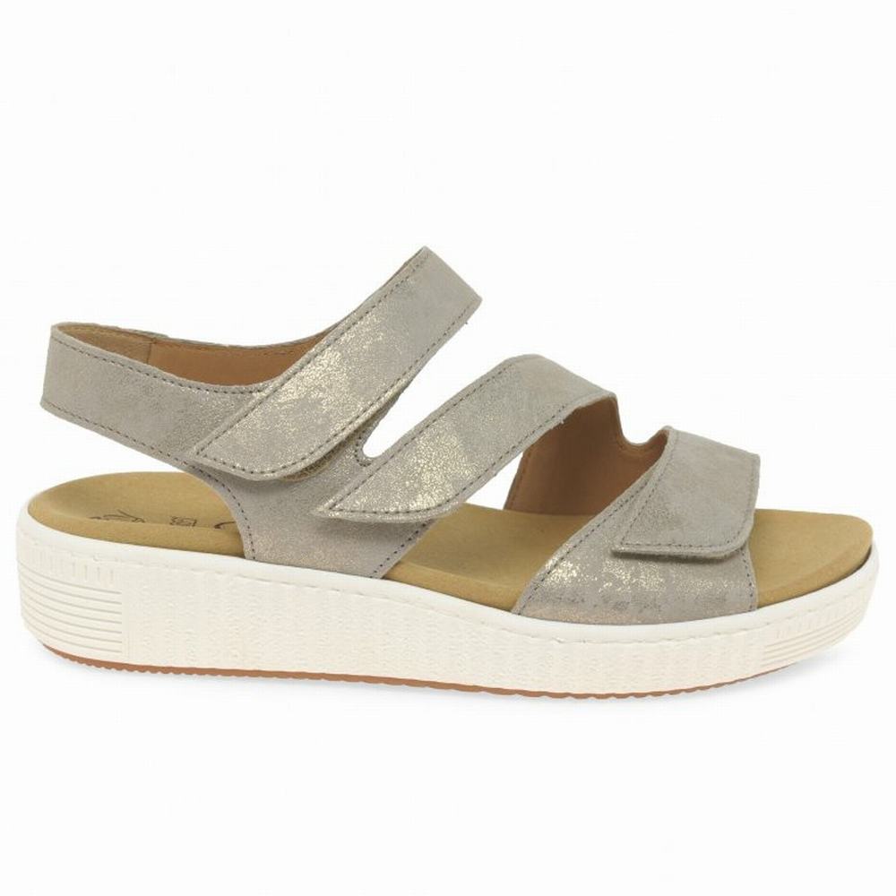 Sandalias Cuña Gabor Marigold Sandals Mujer Sliver | ES0002188