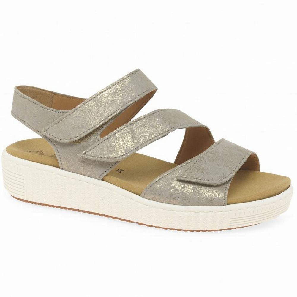 Sandalias Cuña Gabor Marigold Sandals Mujer Sliver | ES0002188