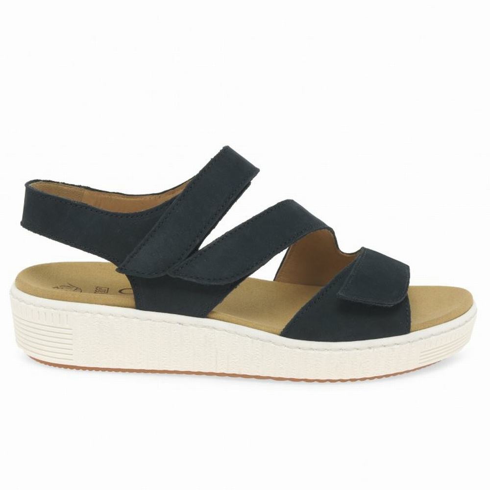 Sandalias Cuña Gabor Marigold Sandals Mujer Azul Marino | ES0002189