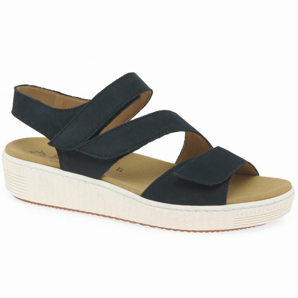 Sandalias Cuña Gabor Marigold Sandals Mujer Azul Marino | ES0002189