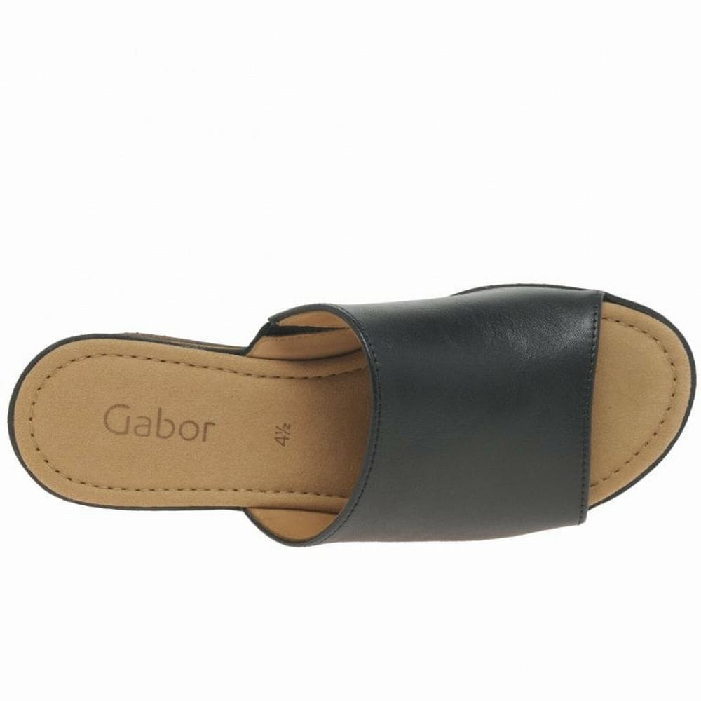 Sandalias Cuña Gabor Trixie Heel Sandals Mujer Negras | ES0002185