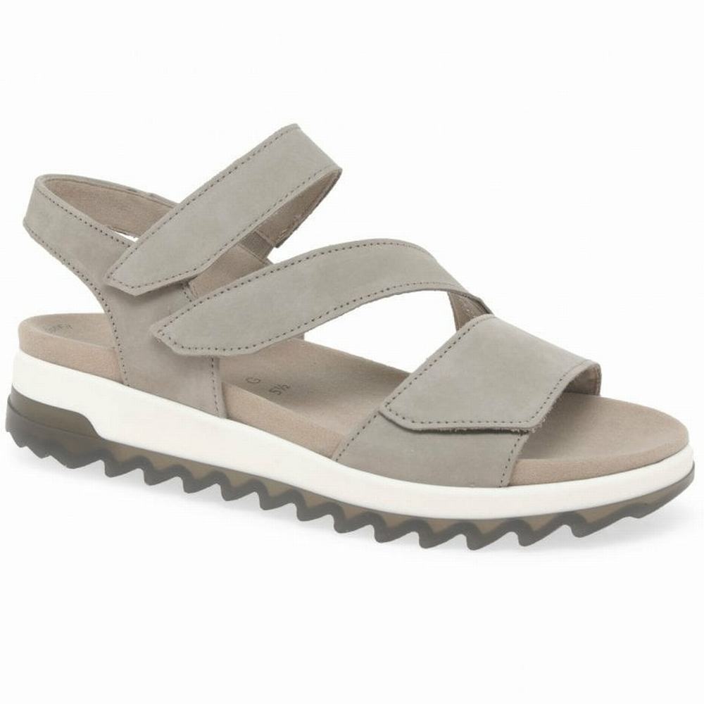 Sandalias Cuña Gabor Verity Tiras Low Tacón Sandals Mujer Beige | ES0002184