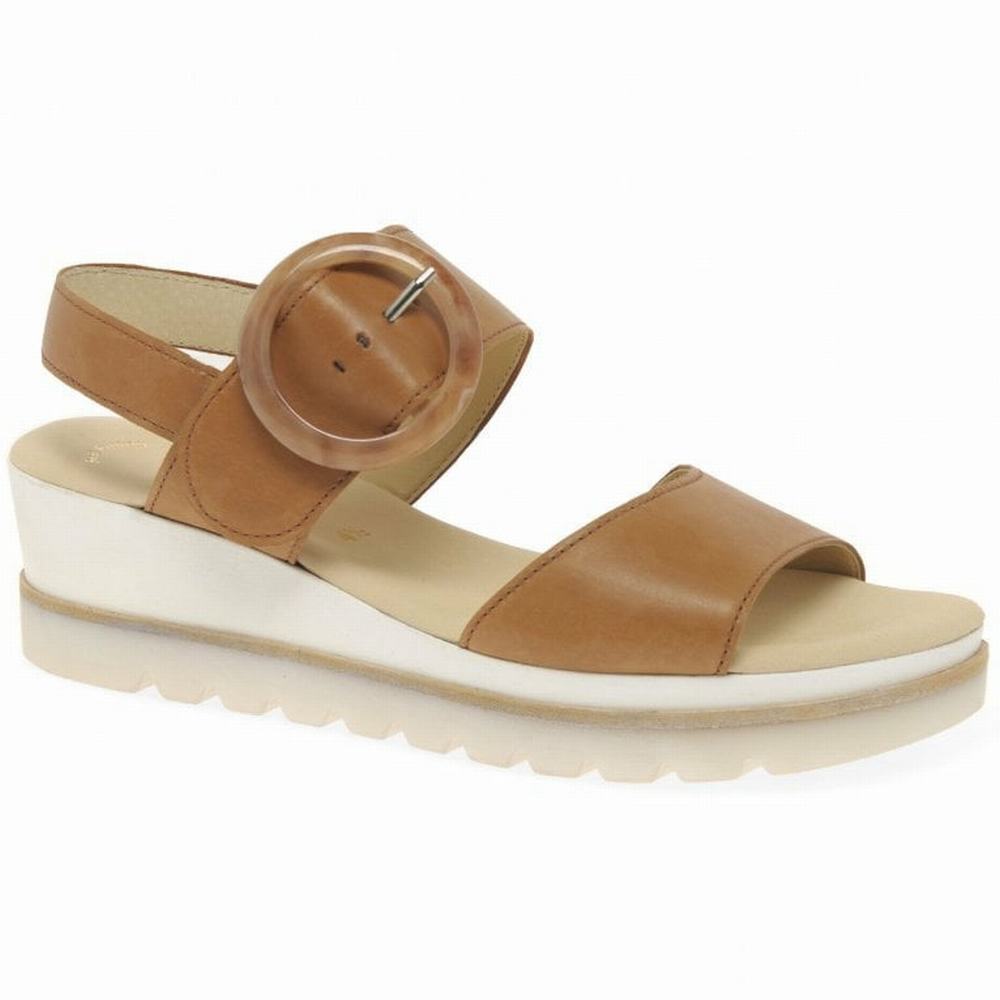 Sandalias Cuña Gabor Yeo Heel Sandals Mujer Marrones | ES0002181