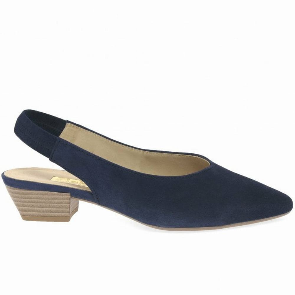 Sandalias Tacones Gabor Heathcliff Destalonadas Court Mujer Azul Marino | ES0002969