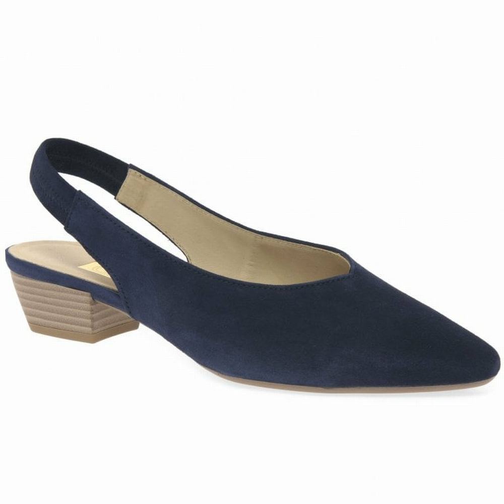 Sandalias Tacones Gabor Heathcliff Destalonadas Court Mujer Azul Marino | ES0002969