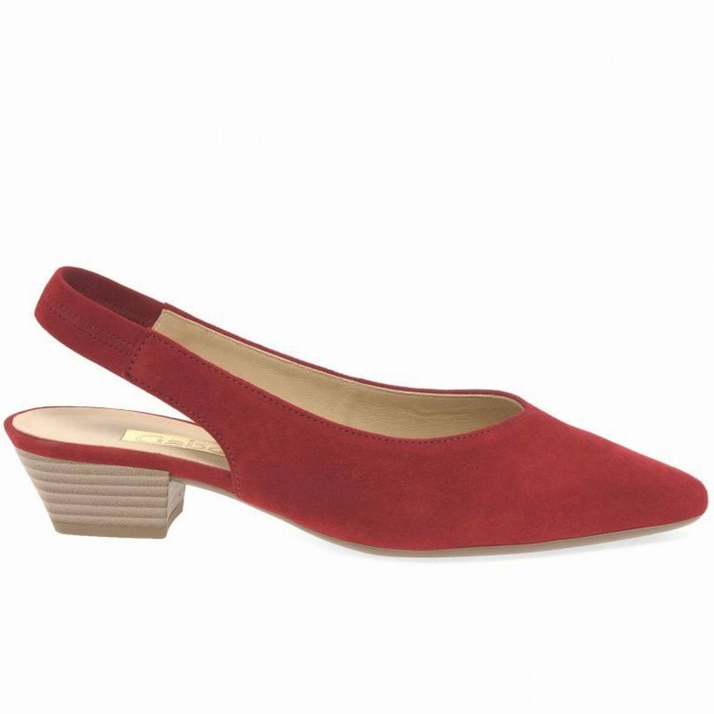 Sandalias Tacones Gabor Heathcliff Destalonadas Court Mujer Rojas | ES0002970