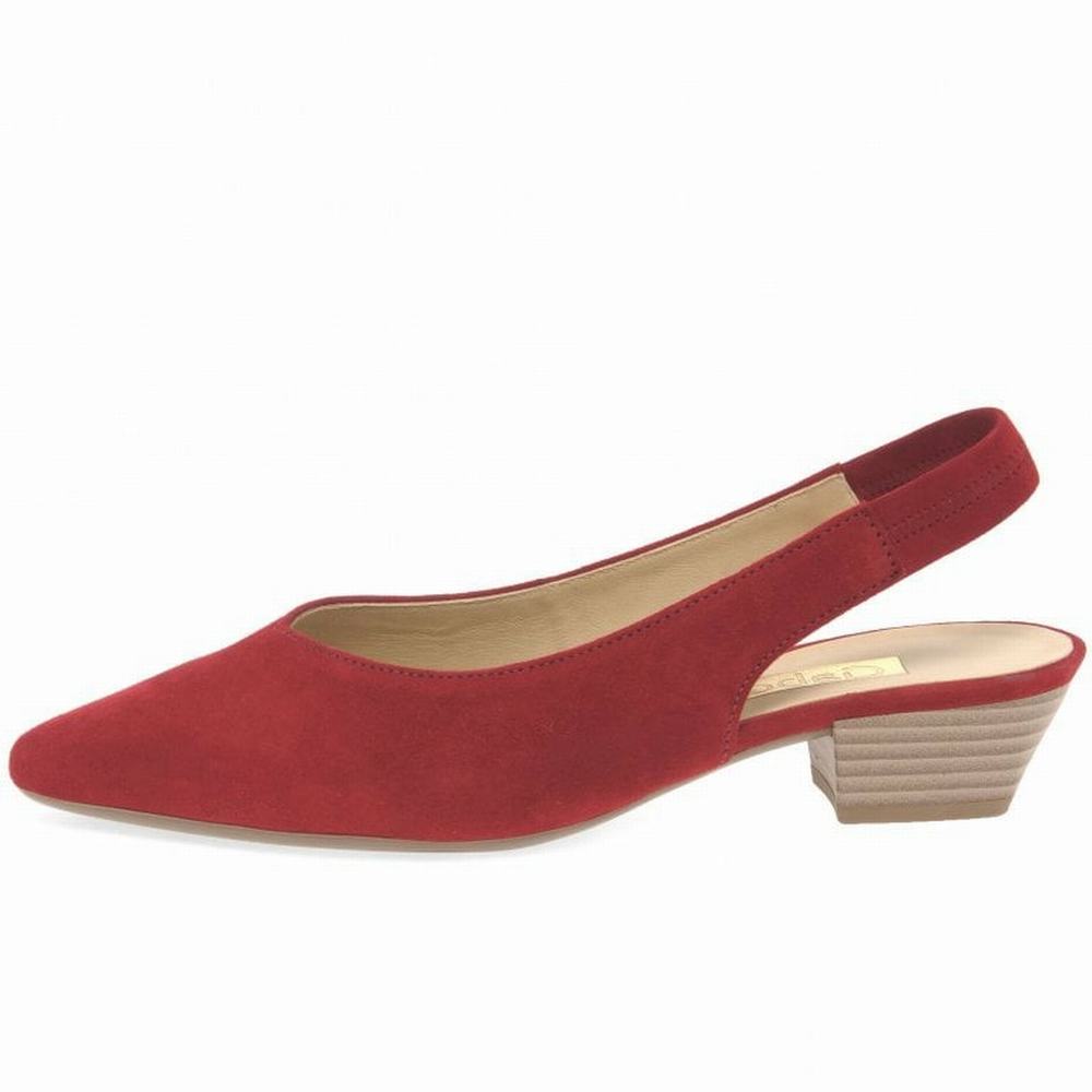 Sandalias Tacones Gabor Heathcliff Destalonadas Court Mujer Rojas | ES0002970