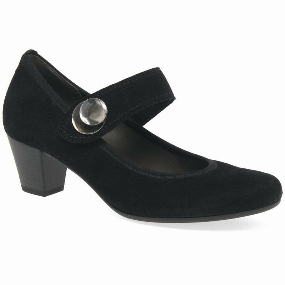 Tacones Gabor Nola Mary Jane Court Mujer Negras | ES0001917