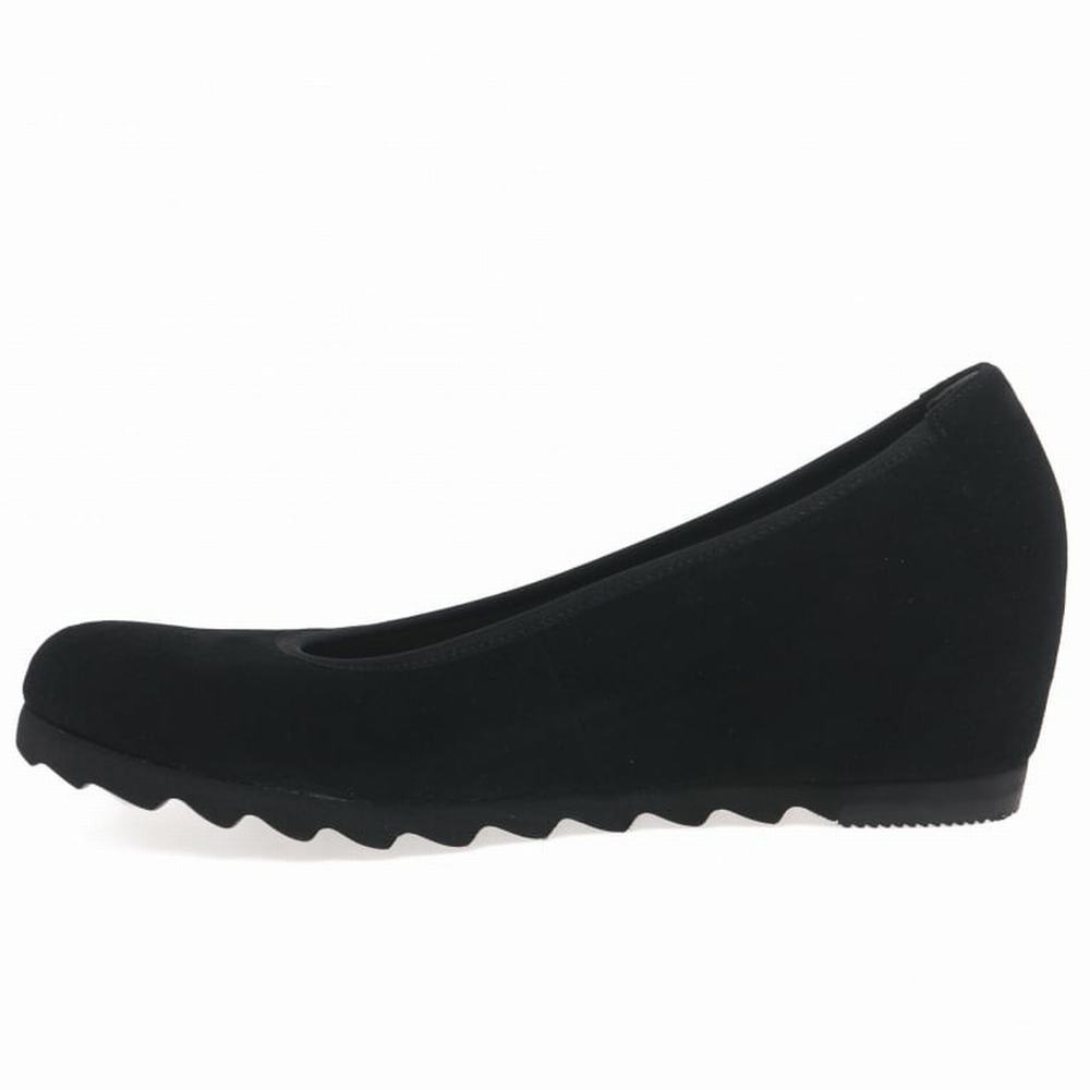 Tacones Gabor Request Modern Wedge Court Mujer Negras | ES0001912