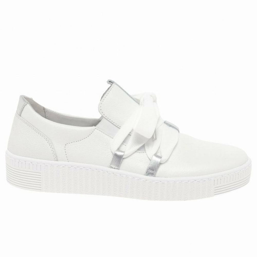 Zapatillas Gabor Waltz Casuales Mujer Blancas Plateadas | ES0001309