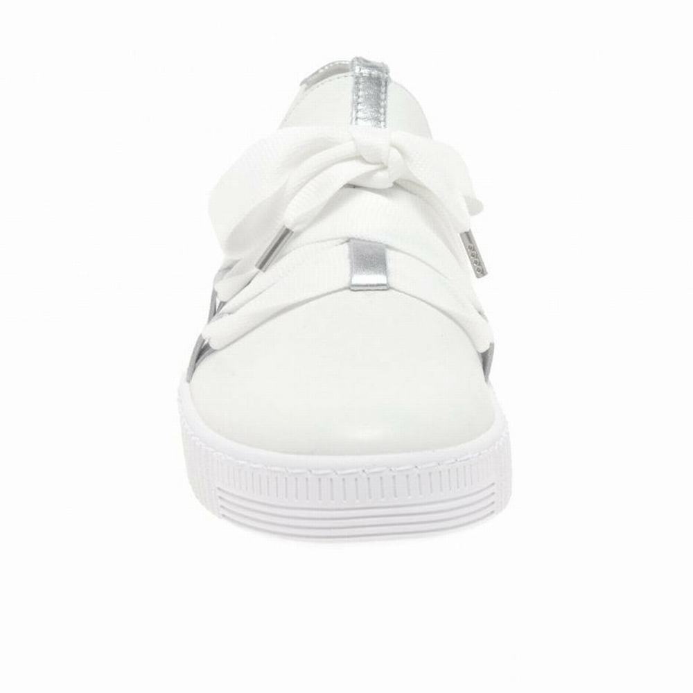 Zapatillas Gabor Waltz Casuales Mujer Blancas Plateadas | ES0001309