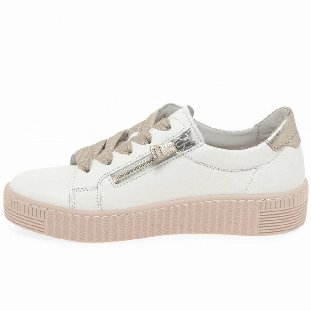 Zapatillas Gabor Wisdom Casuales Mujer Blancas Rosas | ES0001334