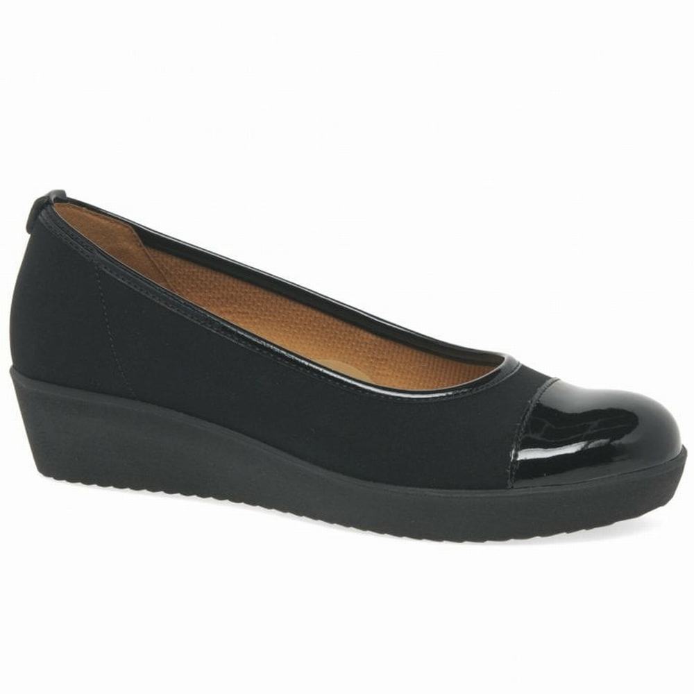 Zapatos Cuña Gabor Orient Anchos Fit Casuales Mujer Negras | ES0001371