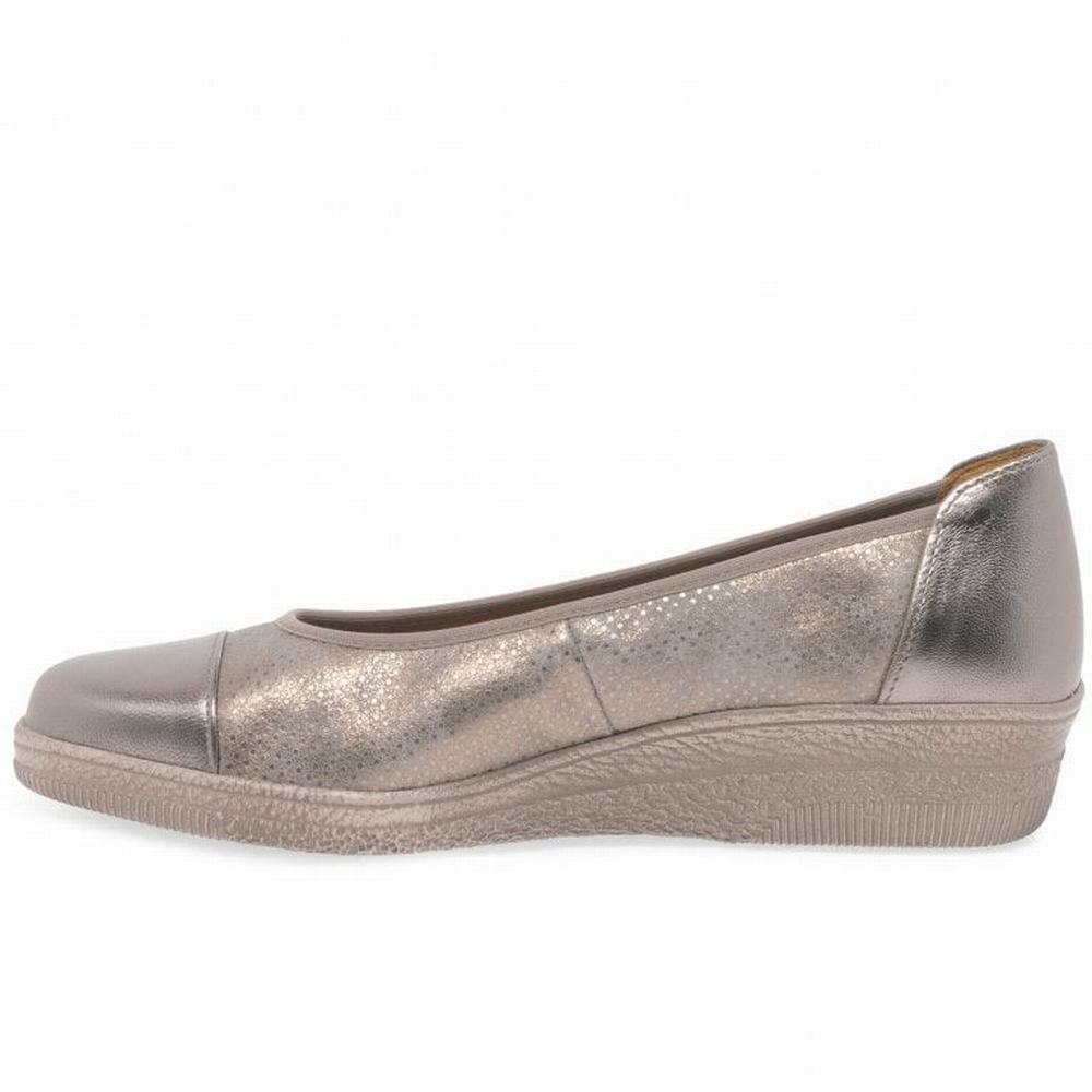 Zapatos Cuña Gabor Petunia Charol Accent Low Mujer Sliver | ES0001376