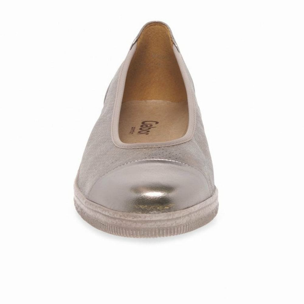 Zapatos Cuña Gabor Petunia Charol Accent Low Mujer Sliver | ES0001376