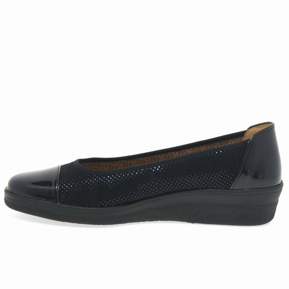 Zapatos Cuña Gabor Petunia Charol Accent Low Mujer Negras | ES0001377