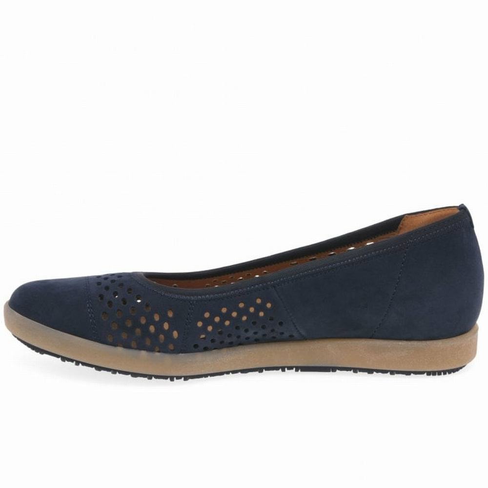 Zapatos Planos Gabor Pattie Punched Detail Casuales Mujer Azules | ES0001955