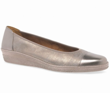 Zapatos Cuña Gabor Petunia Charol Accent Low Mujer Sliver | ES0001376